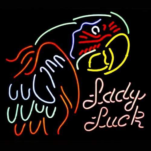 Parrot Lady Luck Neon Sign